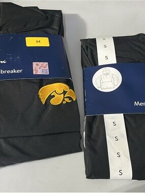 Black Athletic Pullover with Gold Iowa Hawkeyes Logo